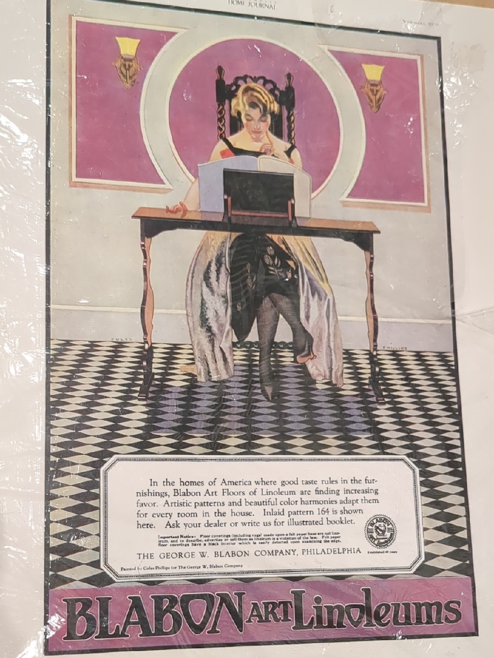 1920 September The Ladies' Home Journal Blabon Art Linoleums Coles Phillips